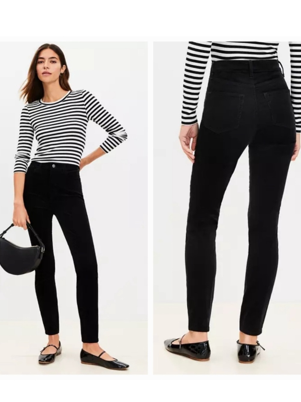 LOFT Velour Velvet Skinny Pants